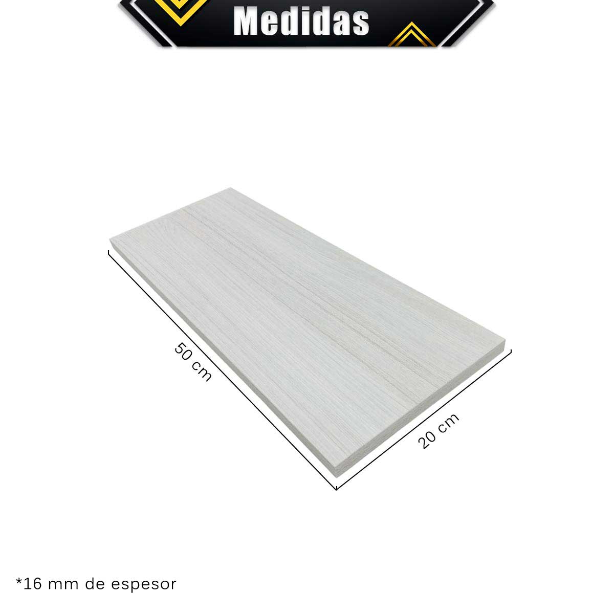 Foto 6 pulgar | 6 Repisas Estanteria Flotante Libros Madera Melamina Poliespacios R52s6-25 Teka Artico 50x20cm