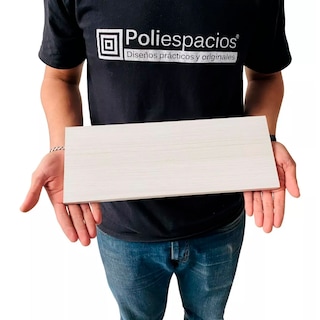 Foto 3 | 3 Repisas Estanteria Flotante Libros Madera Melamina Poliespacios R40set-25 Teka Artico 40x15cm