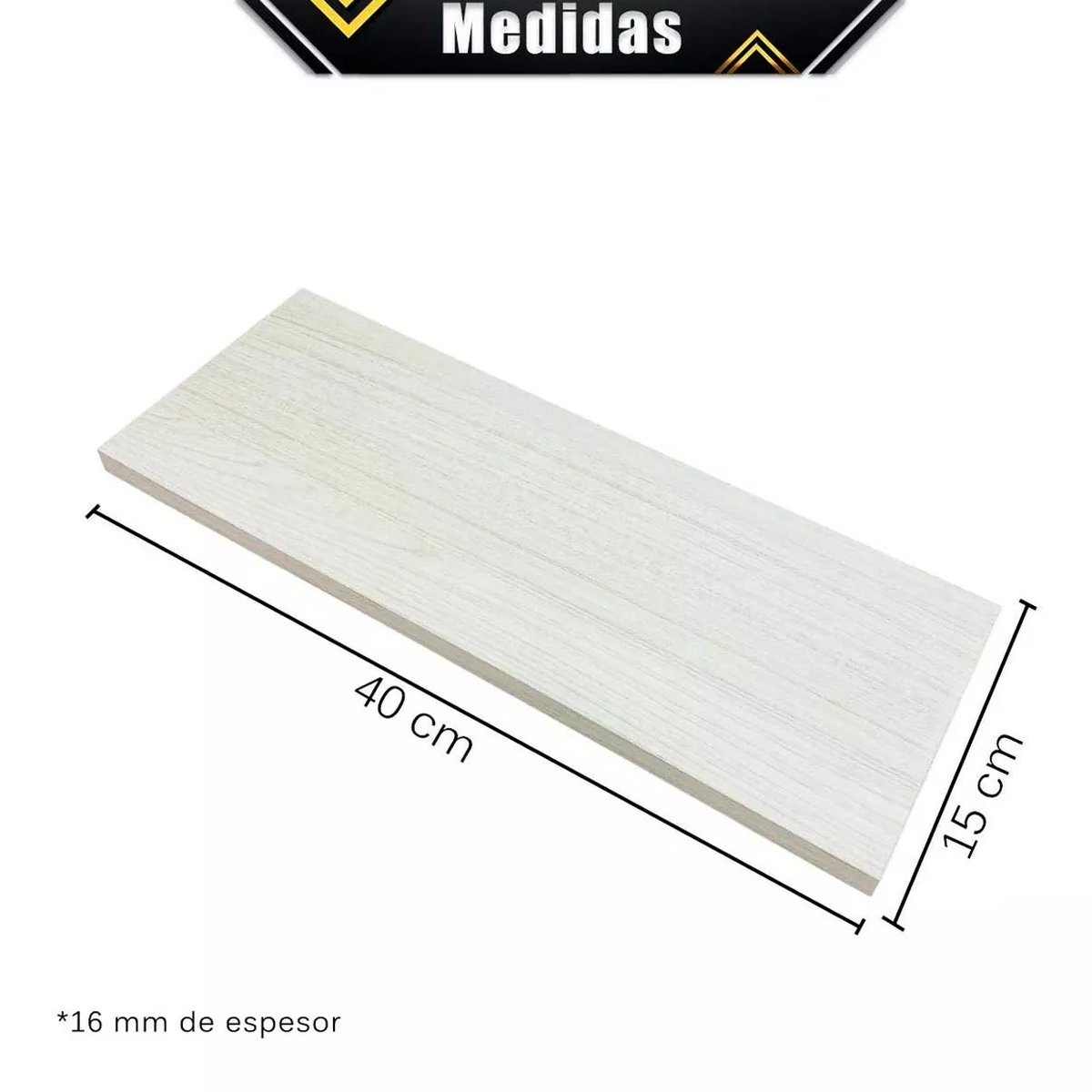 Foto 8 pulgar | 3 Repisas Estanteria Flotante Libros Madera Melamina Poliespacios R40set-25 Teka Artico 40x15cm