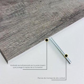 Foto 4 | 3 Repisas Estanteria Flotante Libros Madera Melamina Poliespacios R30set-17 Lombardia 30x15cm