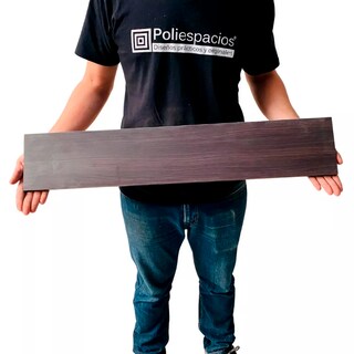 Foto 2 | 4 Repisas Estanteria Flotante Libros Madera Melamina Poliespacios R80s4-24 Chocolate 80x15cm