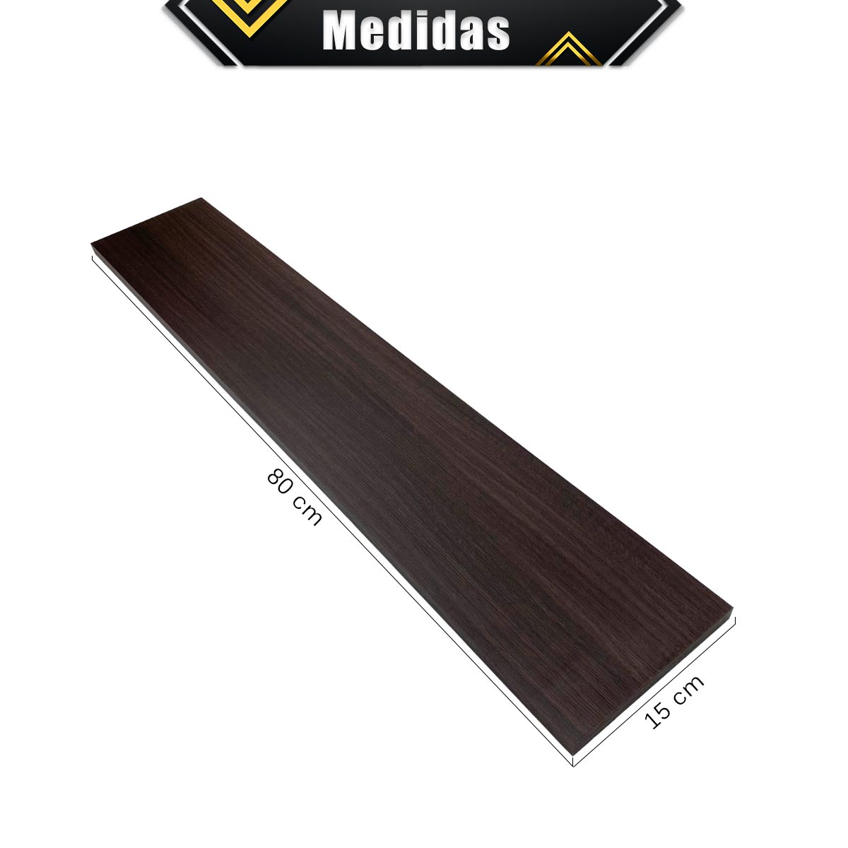 Foto 6 pulgar | 4 Repisas Estanteria Flotante Libros Madera Melamina Poliespacios R80s4-24 Chocolate 80x15cm