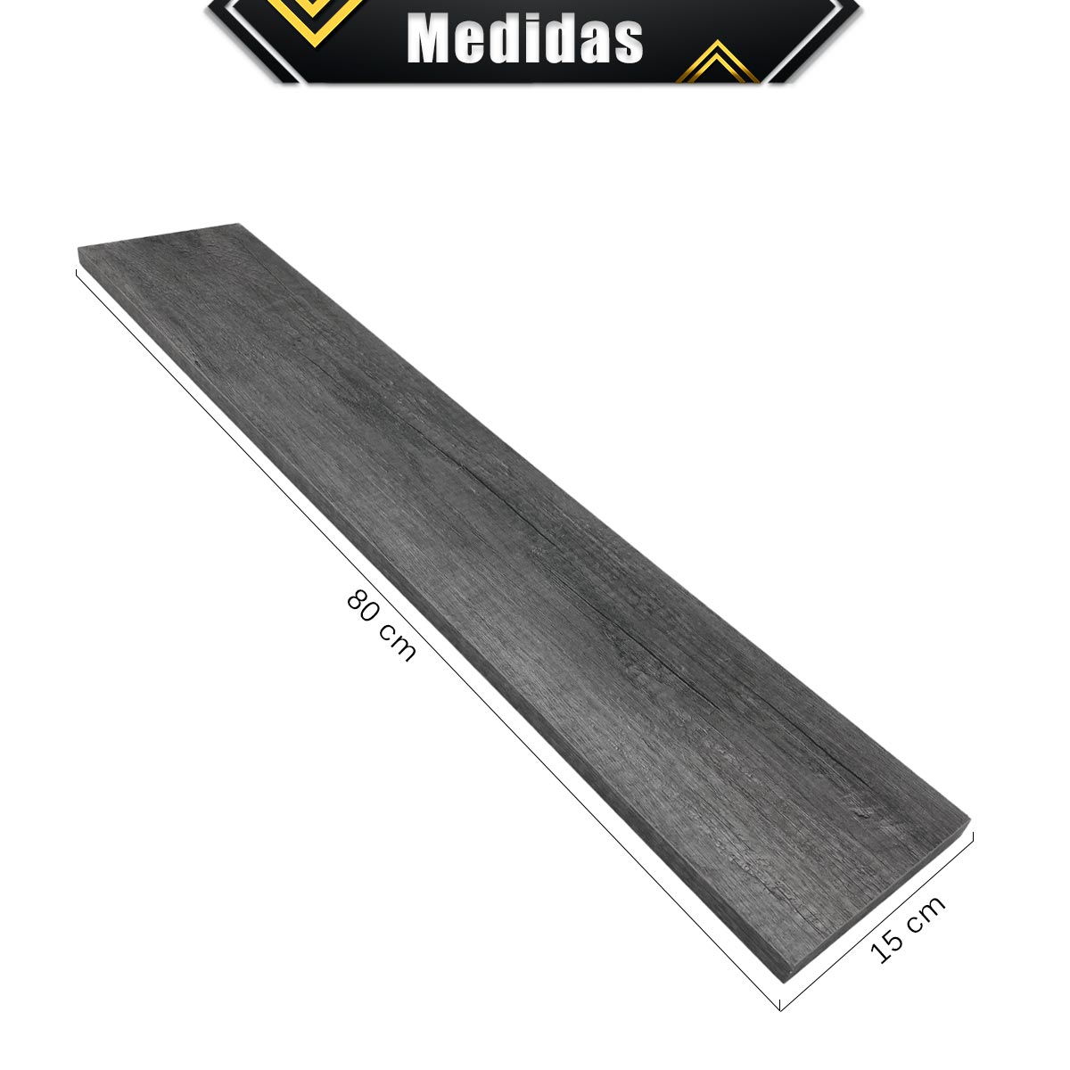 Foto 6 pulgar | 3 Repisas Estanteria Flotante Libros Madera Melamina Poliespacios R80s3-17 Lombardia 80x15cm