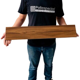 Foto 2 | 3 Repisas Estanteria Flotante Libros Madera Melamina Poliespacios R80s3-28 Nogal 80x15cm