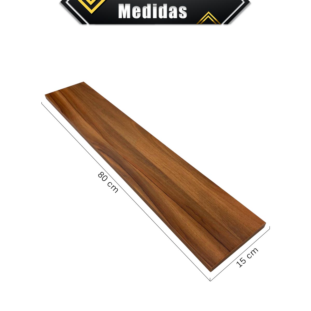 Foto 5 | 3 Repisas Estanteria Flotante Libros Madera Melamina Poliespacios R80s3-28 Nogal 80x15cm