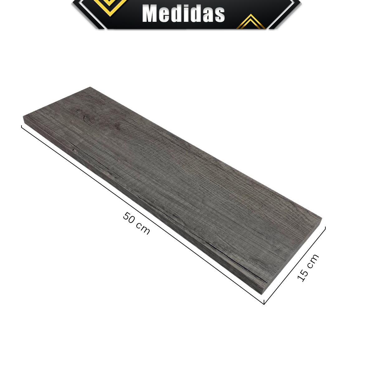 Foto 7 pulgar | 3 Repisas Estanteria Flotante Libros Madera Melamina Poliespacios R50set-17 Lombardia 50x15cm