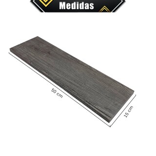 Foto 6 | 3 Repisas Estanteria Flotante Libros Madera Melamina Poliespacios R50set-17 Lombardia 50x15cm