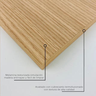 Foto 4 | 3 Repisas Estanteria Flotante Libros Madera Melamina Poliespacios R82s3-21 Roble Americano 80x20cm