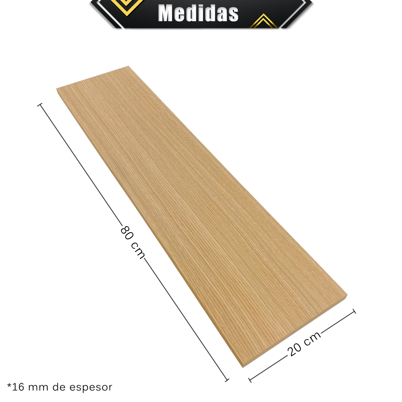 Foto 7 | 3 Repisas Estanteria Flotante Libros Madera Melamina Poliespacios R82s3-21 Roble Americano 80x20cm