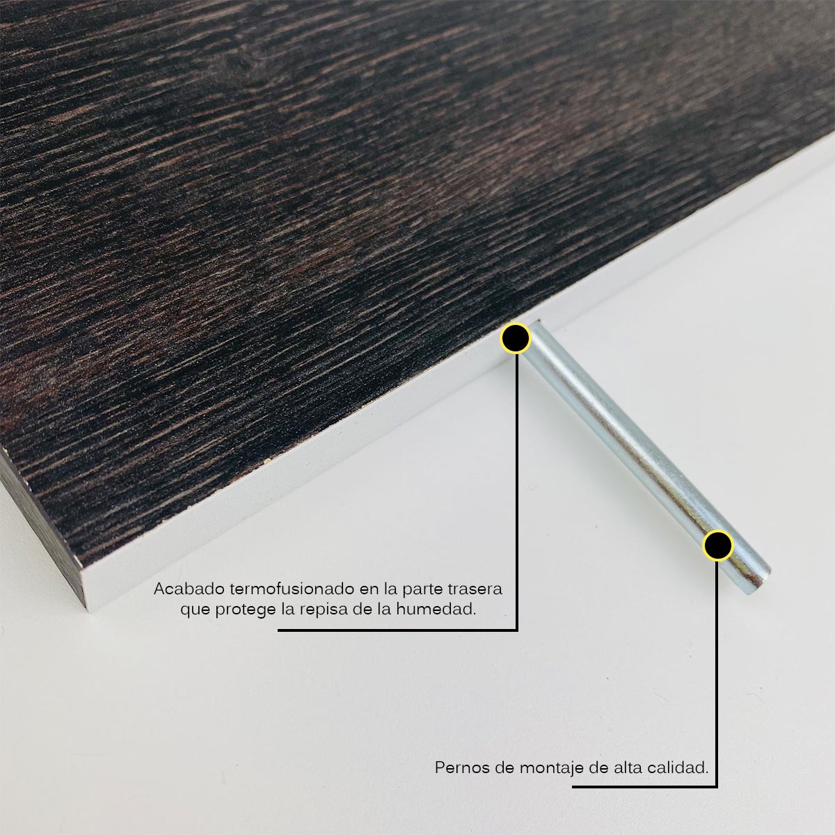 Foto 4 pulgar | 6 Repisas Estanteria Flotante Libros Madera Melamina Poliespacios R52s6-33 Espresso 50x20cm