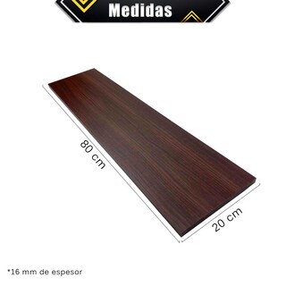 Foto 7 | 3 Repisas Estanteria Flotante Libros Madera Melamina Poliespacios R82s3-24 Chocolate 80x20cm