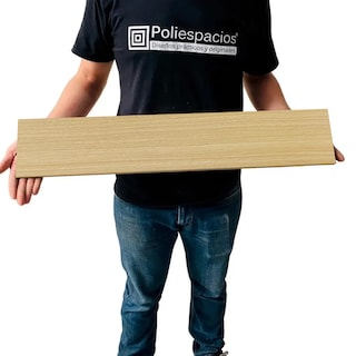 Foto 3 | 4 Repisas Estanteria Flotante Libros Madera Melamina Poliespacios R80s4-21 Roble Americano 80x15cm