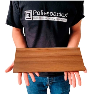 Foto 2 | 3 Repisas Estanteria Flotante Libros Madera Melamina Poliespacios R40set-28 Nogal 40x15cm