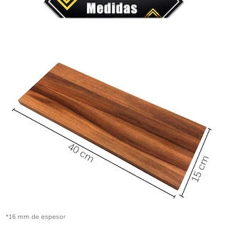 Foto 6 | 3 Repisas Estanteria Flotante Libros Madera Melamina Poliespacios R40set-28 Nogal 40x15cm