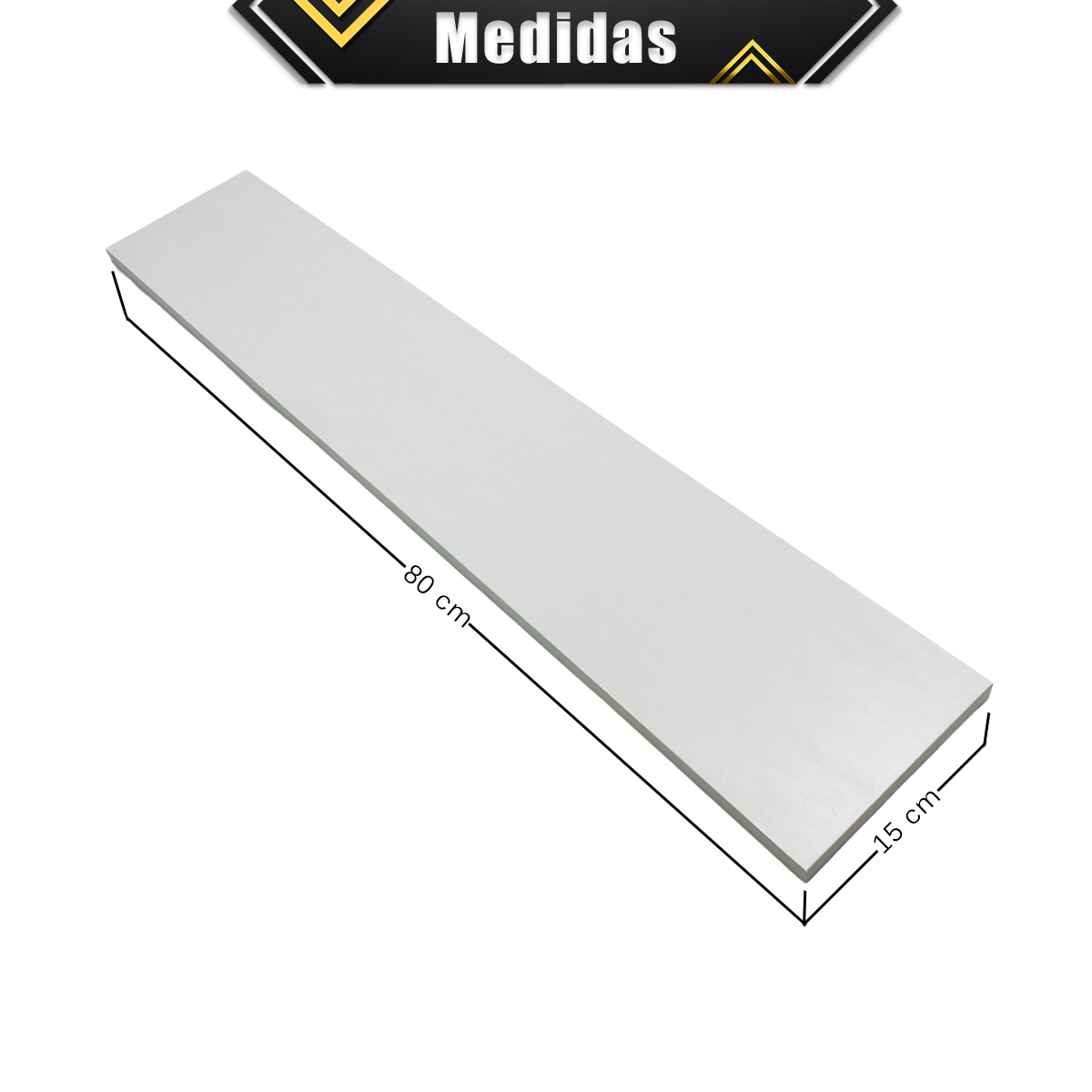 Foto 7 | 3 Repisas Estanteria Flotante Libros Madera Melamina Poliespacios R80s3-03 Blanco 80x15cm