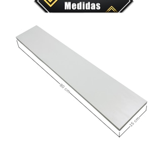 Foto 7 | 3 Repisas Estanteria Flotante Libros Madera Melamina Poliespacios R80s3-03 Blanco 80x15cm