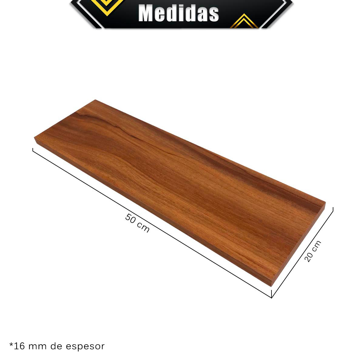 Foto 7 pulgar | Repisas Poliespacios Madera Melamina R52s3-28 Nogal 3 Piezas 50 x 20 cm