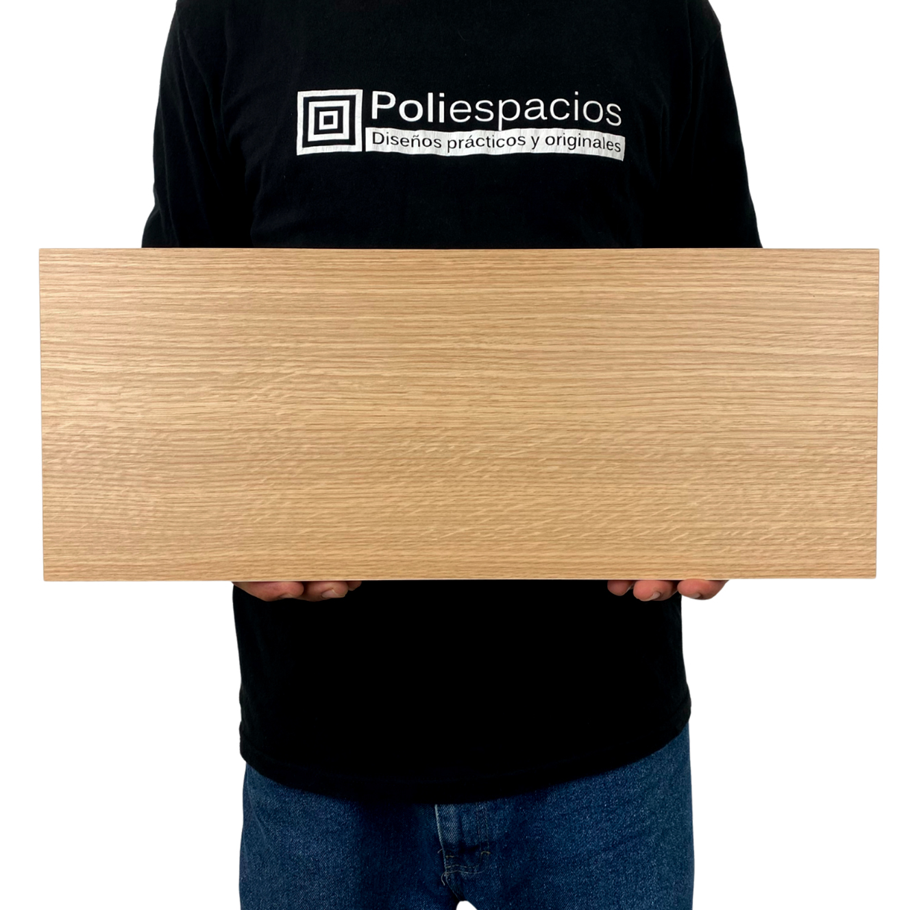 Foto 4 pulgar | 3 Repisas Poliespacios R52s3-21 Roble Americano Flotantes Madera Melamina 50x20cm