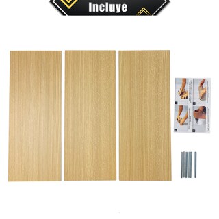 Foto 8 | 3 Repisas Poliespacios R52s3-21 Roble Americano Flotantes Madera Melamina 50x20cm