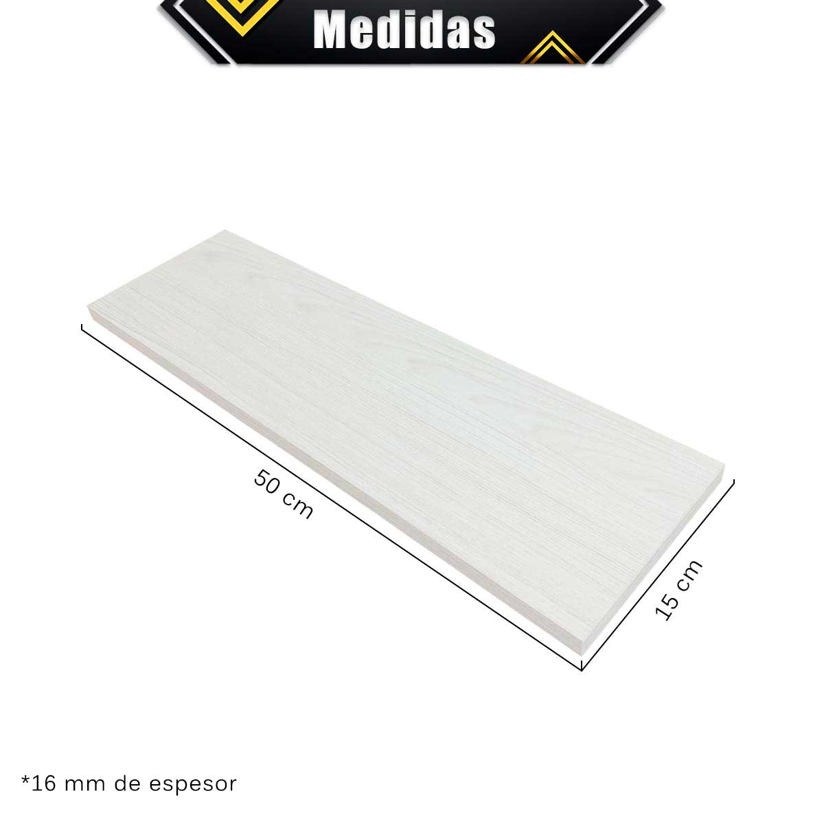 Foto 5 | Repisas Poliespacios Madera Melamina 6 Piezas 50 x 15 cm