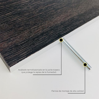 Foto 3 | Repisas Poliespacios de Madera Melamina 6 Piezas Espresso 50 x 15 cm