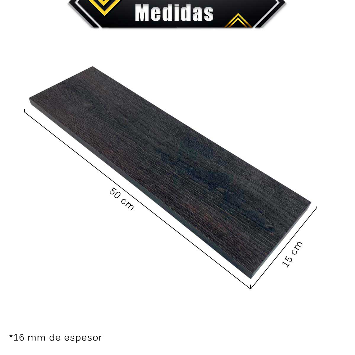 Foto 6 pulgar | Repisas Poliespacios de Madera Melamina 6 Piezas Espresso 50 x 15 cm