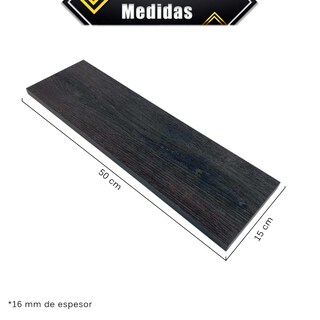Foto 5 | Repisas Poliespacios de Madera Melamina 6 Piezas Espresso 50 x 15 cm