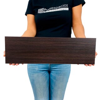 Foto 2 | 6 Repisas Estantería Flotante Libros Madera Melamina Poliespacios R50s6-24 Chocolate 50x15cm