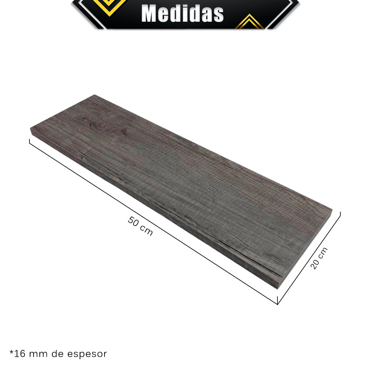 Foto 7 pulgar | Repisas Poliespacios Madera Melamina R52s3-17 3 Piezas Lombardia 50 x 20 cm