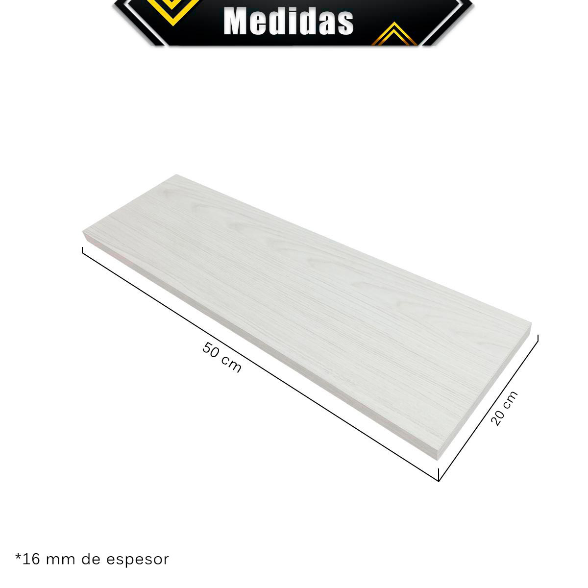 Foto 7 pulgar | Repisas Poliespacios Madera Melamina R52s3-25 3 Piezas 50 x 20 cm
