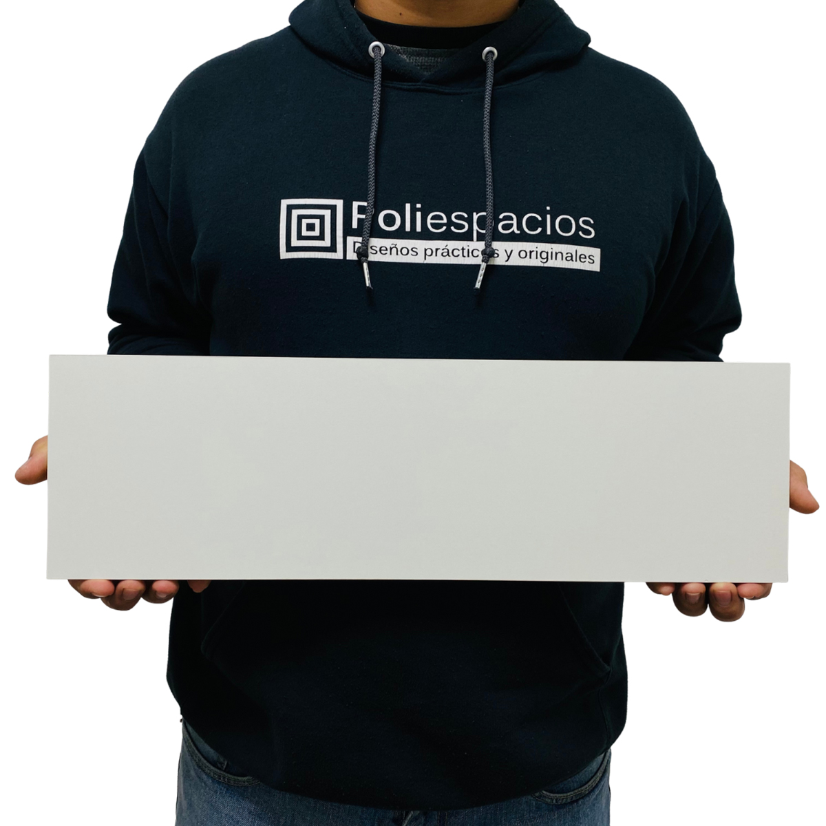 Foto 4 pulgar | 3 Repisas Poliespacios R50s3-03 Blanco Flotantes Madera Melamina 50x15cm