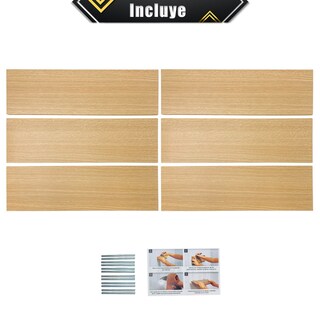 Foto 8 | Repisas Poliespacios de Madera Melamina 6 Piezas 50 x 15 cm