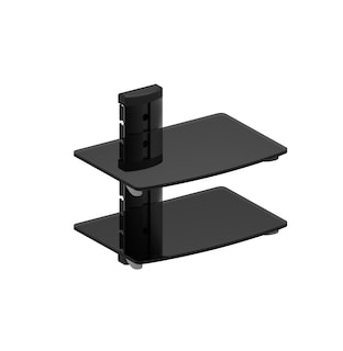 Foto 2 | Repisa Flotante Ajustable, Cristal Templado. Blackrock, Black Diamond Double Stand