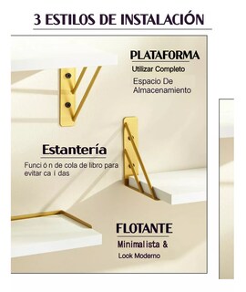 Foto 2 | 3 Repisas Flotantes Madera Minimalista Muebles Hogar Decorar Blanco