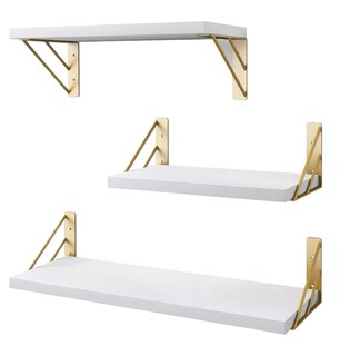 Foto 1 | 3 Repisas Flotantes Madera Minimalista Muebles Hogar Decorar Blanco