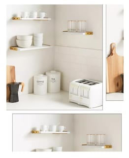 Foto 3 | 3 Repisas Flotantes Madera Minimalista Muebles Hogar Decorar Blanco