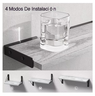 Foto 4 | 3 Repisas Flotantes Madera Minimalista Muebles Hogar Decorar Gris Claro