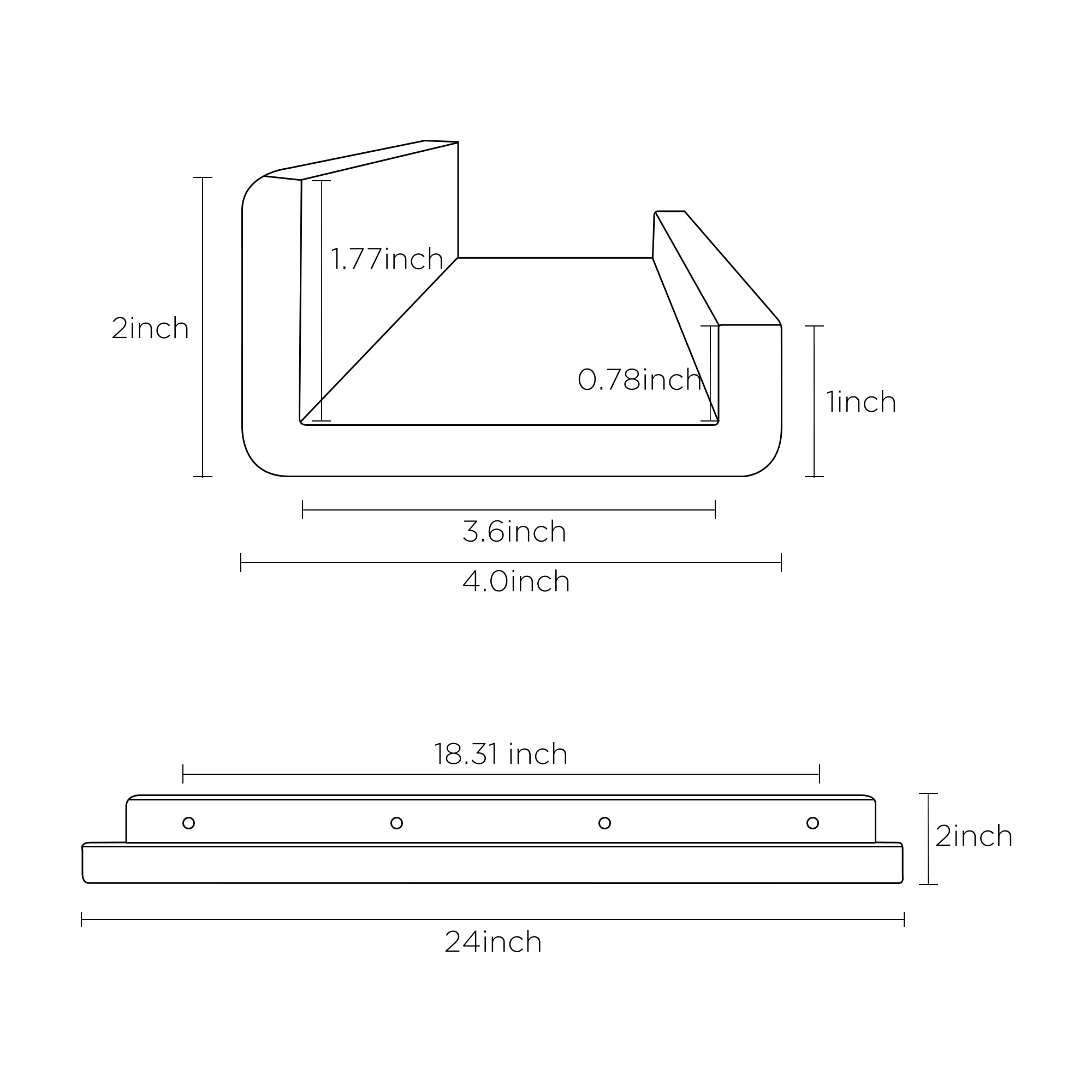 Foto 3 pulgar | Estantería Flotante Hblife De Pared Invisible De 60 Cm Para Niños - Venta Internacional.