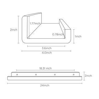 Foto 2 | Estantería Flotante Hblife De Pared Invisible De 60 Cm Para Niños - Venta Internacional.