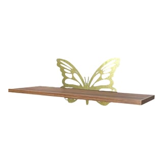 Foto 1 | Repisa Flotante 20x40 Organizador Hogar Dorado Mariposa