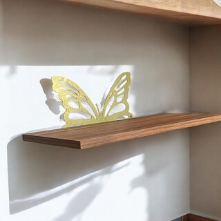 Foto 3 | Repisa Flotante 20x40 Organizador Hogar Dorado Mariposa
