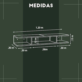 Foto 6 | Repisa Flotante para Tv Aero, Moru, Blanco