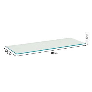 Foto 4 | Repisa De Vidrio Recta Vetro Prat-k 10 X 40cm