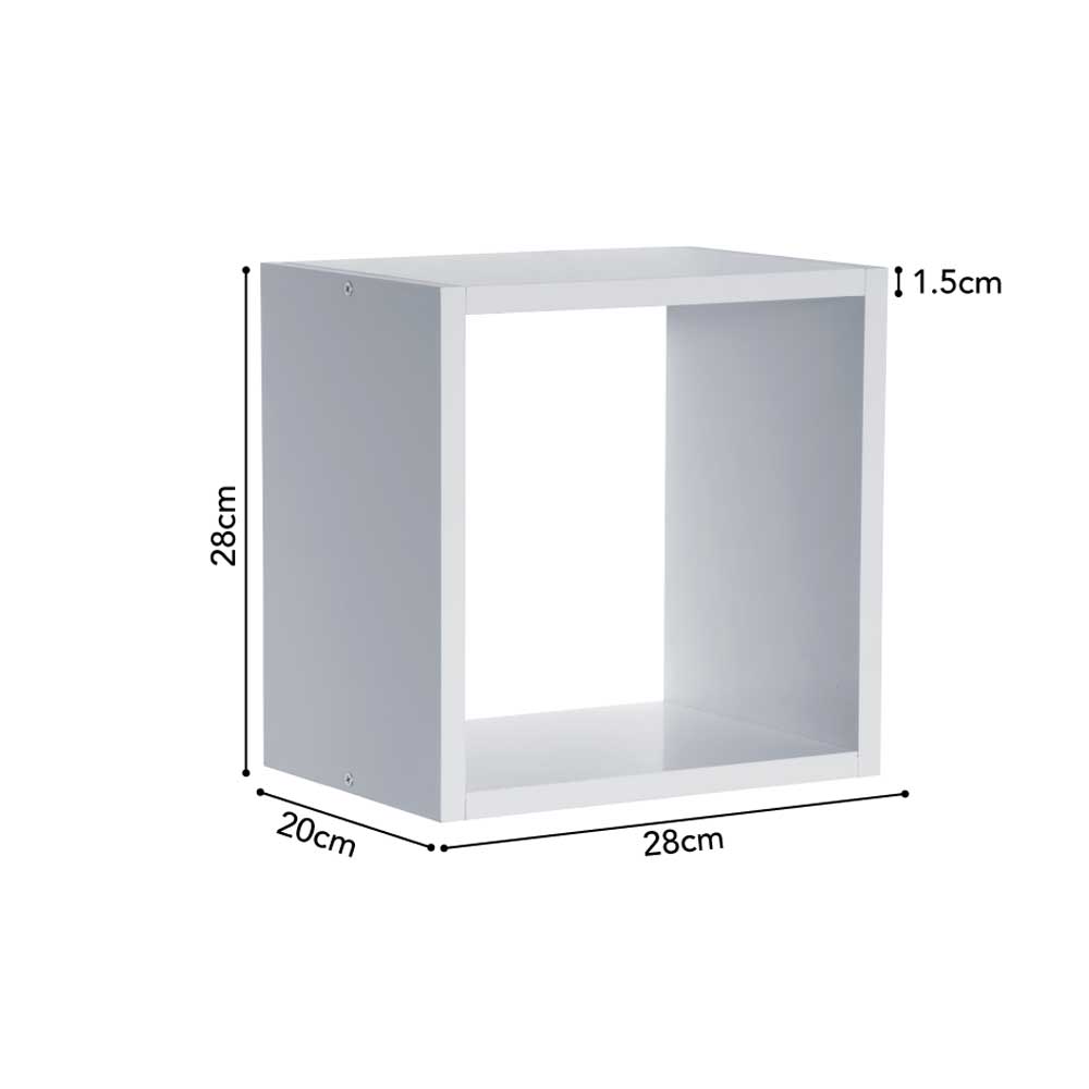 Foto 2 pulgar | Repisa Cubo Prat-k, Color Blanco Altura 28cm