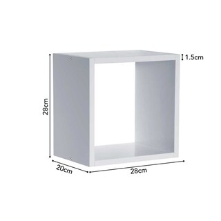 Foto 1 | Repisa Cubo Prat-k, Color Blanco Altura 28cm