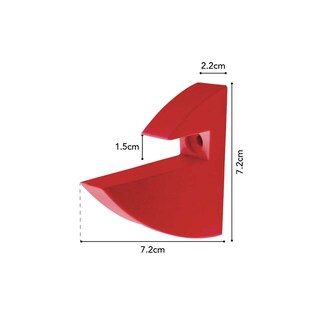 Foto 1 | Set 4 Pzs Soporte De Pared Plástico Rojo Para Repisa Concept Prat-k