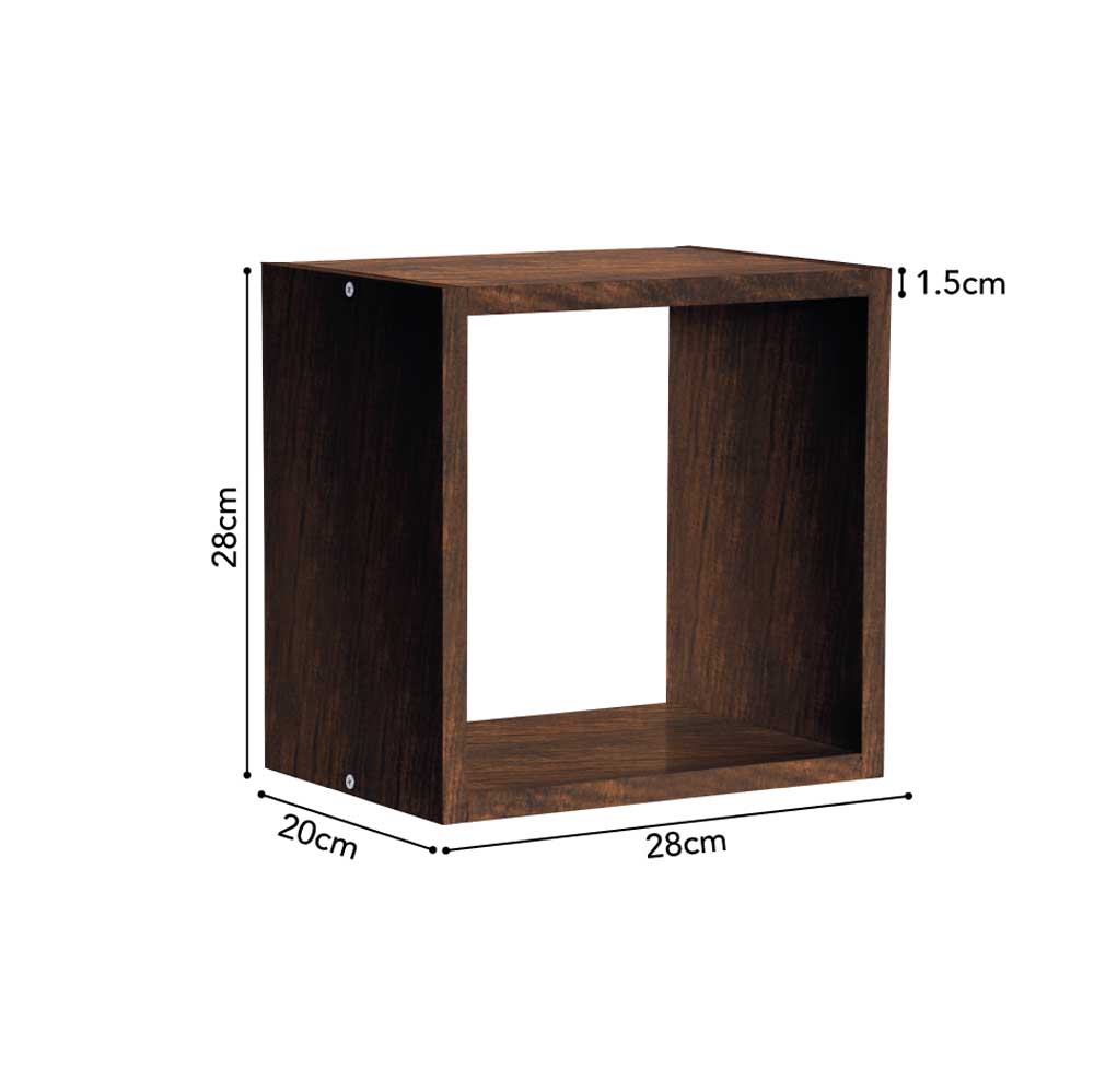 Foto 1 | Repisa Cubo Prat-k, Color Marron Altura 28cm