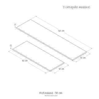 Foto 8 | Repisa 80cm Y 120cm Color Gales