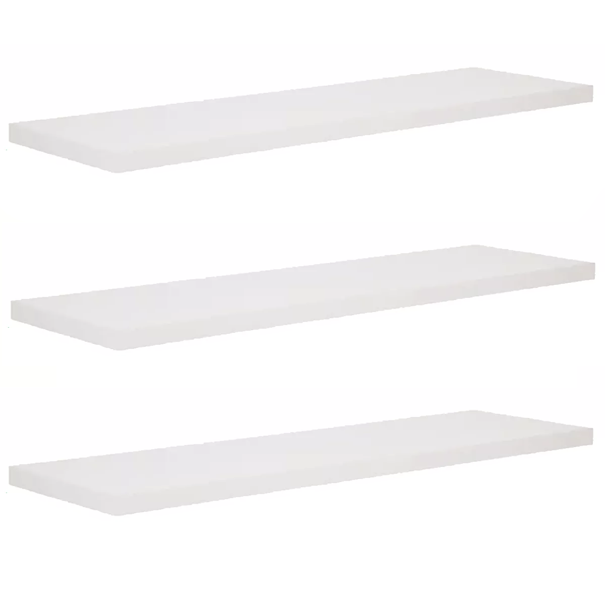 Kit 3 Repisas Flotantes Minimalistas 50 x 15 cm Eo Safe Imports Blanco