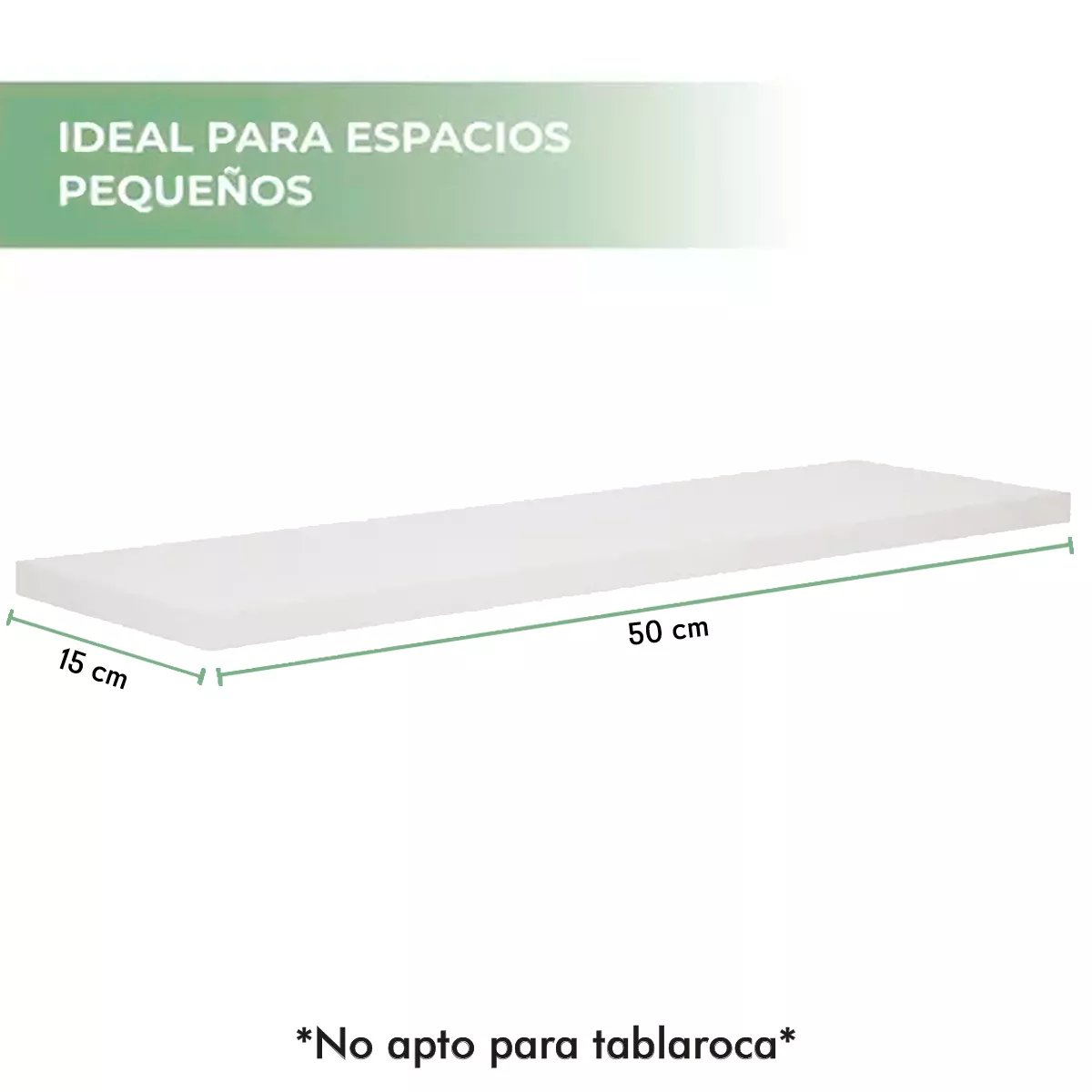 Foto 3 pulgar | Kit 3 Repisas Flotantes Minimalistas 50 x 15 cm Eo Safe Imports Blanco